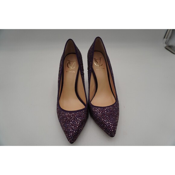 VC Signature “Precious” Purple Embellished Heels Size 7B - Picture 3 of 11